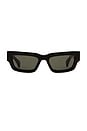 view 1 of 3 Rectangular Sunglasses in Shiny Black