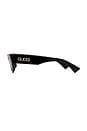 view 3 of 3 Rectangular Sunglasses in Shiny Black