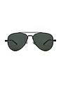 view 1 of 3 Aviator Frame Sunglasses in Black