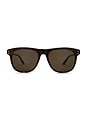 view 1 of 3 Square Frame Sunglasses in Brown