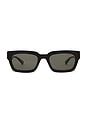 view 1 of 3 G Monogram Rectangular Sunglasses in Black & Grey
