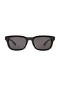view 1 of 3 Rectangular Sunglasses in Black & Grey