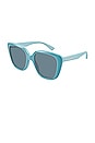 view 2 of 3 Symbol Sunglasses in Shiny Mid Blue & Solid Blue