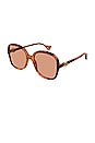 view 2 of 3 선글라스 in Shiny Gradient Havana & Solid Orange