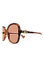 view 3 of 3 선글라스 in Shiny Gradient Havana & Solid Orange