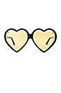 view 1 of 3 Heart Frame Acetate in Shiny Black & Yellow