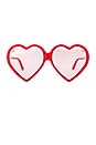 view 1 of 3 LUNETTES DE SOLEIL HEART FRAME in Shiny Red & Light Pink