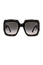 view 1 of 4 Pop Web Square Sunglasses in Black & Grey