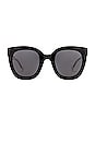view 1 of 3 Anima Decor Cat Eye Sunglasses in Black & Grey