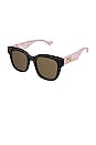 view 2 of 3 Generation Square Sunglasses in Black & Pink