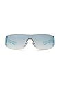 view 1 of 3 Leonie Sunglasses in Silver & Light Blue