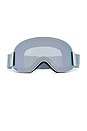 view 1 of 3 Ski Mask Goggles in White & Silver