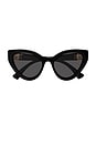 view 1 of 3 LUNETTES DE SOLEIL CAT EYE in Black And Grey