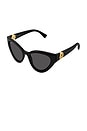 view 2 of 3 LUNETTES DE SOLEIL CAT EYE in Black And Grey