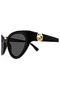 view 4 of 3 LUNETTES DE SOLEIL CAT EYE in Black And Grey