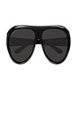 view 1 of 3 LUNETTES DE SOLEIL ROUND in Black And Grey