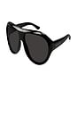 view 2 of 3 LUNETTES DE SOLEIL ROUND in Black And Grey