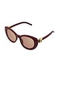 view 2 of 3 LUNETTES DE SOLEIL CAT EYE  in Brown And Pink