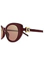 view 4 of 3 LUNETTES DE SOLEIL CAT EYE  in Brown And Pink