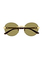 view 1 of 3 LUNETTES DE SOLEIL ROUND  in Gold & Yellow