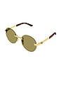 view 2 of 3 LUNETTES DE SOLEIL ROUND  in Gold & Yellow