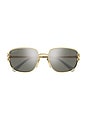 view 1 of 3 LUNETTES DE SOLEIL RECTANGULAR  in Gold And Grey