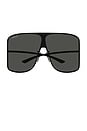 view 1 of 3 LUNETTES DE SOLEIL GEOMETRICAL in Black And Smoke