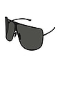 view 2 of 3 LUNETTES DE SOLEIL GEOMETRICAL in Black And Smoke