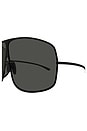 view 4 of 3 LUNETTES DE SOLEIL GEOMETRICAL in Black And Smoke