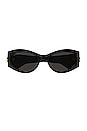view 1 of 3 GG Corner Cat Eye Sunglasses in Shiny Black