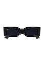 view 1 of 3 Generation Rectangular Sunglasses in Shiny Solid Black