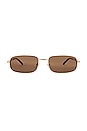 view 1 of 3 New Light Rectangular Sunglasses in Shiny Endura Gold
