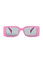 view 1 of 3 Chaise Longue Rectangular Sunglasses in Pink