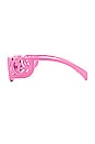 view 3 of 3 Chaise Longue Rectangular Sunglasses in Pink