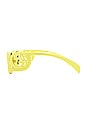 view 3 of 3 Chaise Longue Rectangular Sunglasses in Yellow