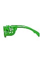 view 3 of 3 Chaise Longue Rectangular Sunglasses in Green