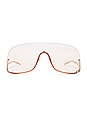 view 1 of 3 Wrap Mask Sunglasses in Rose Gold