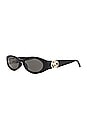 view 2 of 3 Hailey Oval Sunglasses in Black