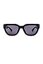 view 1 of 3 Minimal Cat Eye Sunglasses in Black