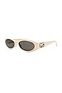view 2 of 3 Hailey Oval Sunglasses in Ivory