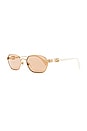 view 2 of 3 Mini Running Oval Sunglasses Sunglasses in Gold