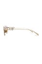 view 3 of 3 Rectangular Sunglasses in Gold & Brown