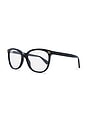 view 2 of 3 Square Eyeglasses in Black & Transparent
