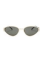view 1 of 3 Oval Sunglasses in Gold & Grey