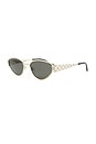 view 2 of 3 Oval Sunglasses in Gold & Grey