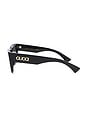 view 3 of 3 Square Sunglasses in Black & Grey