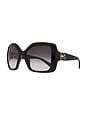 view 2 of 3 Square Sunglasses in Shiny Solid Black