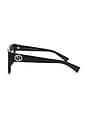 view 3 of 3 Cat Eye Sunglasses in Black & Grey