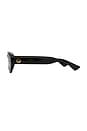 view 3 of 3 Oval Sunglasses in Black