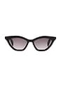 view 1 of 3 Cat Eye Sunglasses in Black & Smoke
